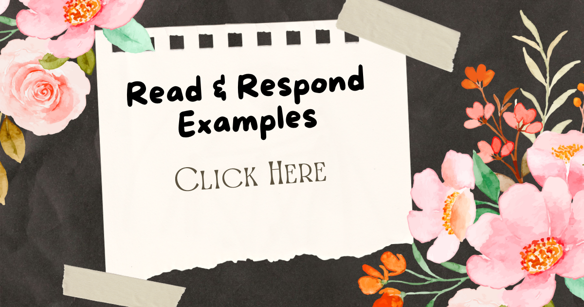 Read and Respond Examples